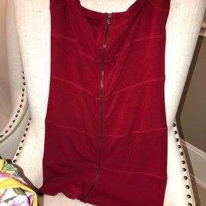 Red zipper dress